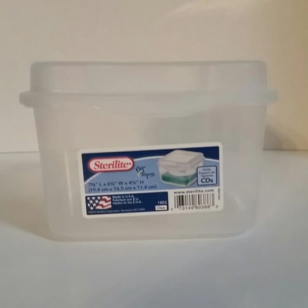 6 Sterilite Flip Top Storage Tubs Boxes